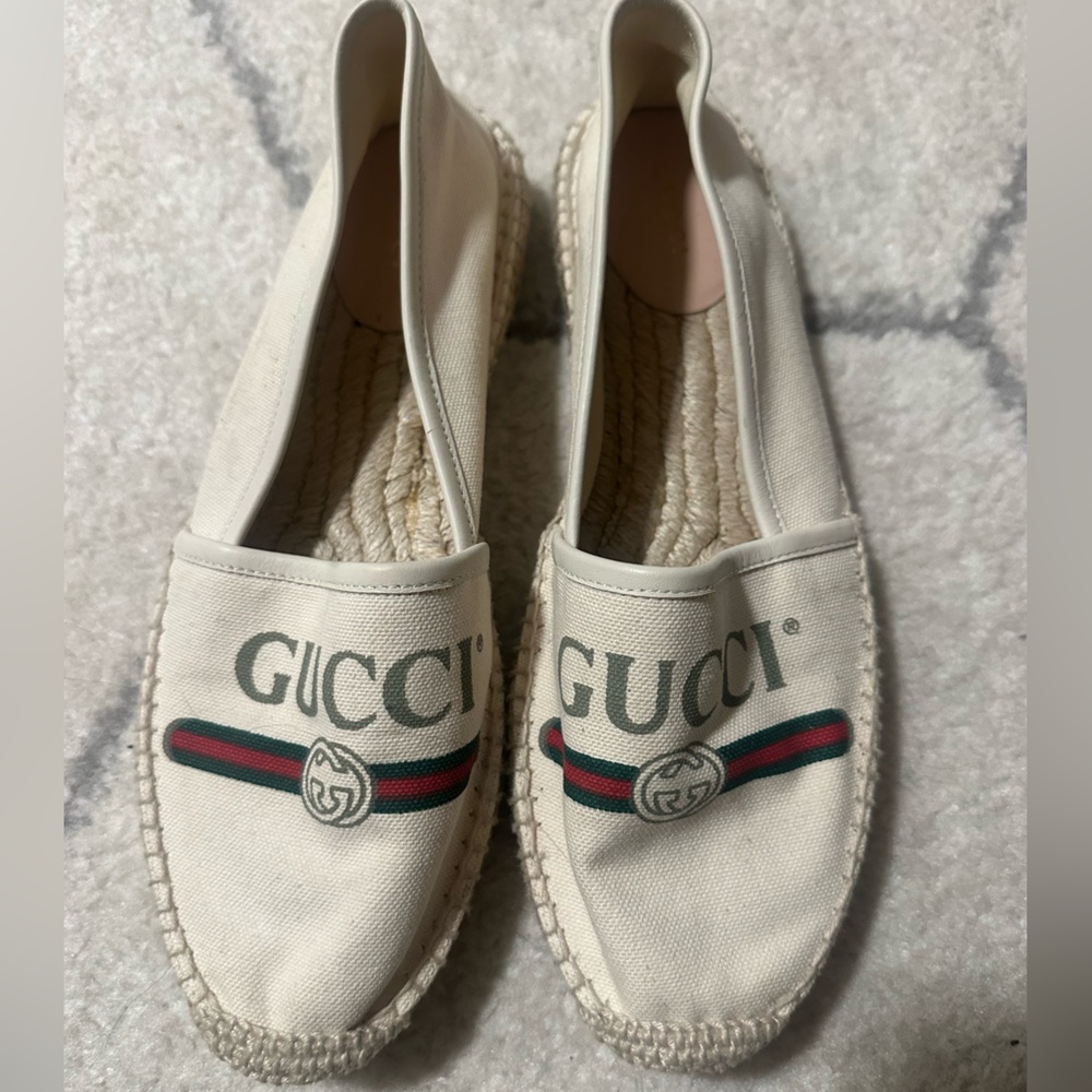Gucci Beige Espadrilles with Bee Motif